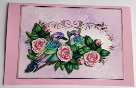 Rainbow Birds & Roses by Sharon Wilson