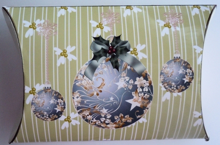 Christmas Holly Pillow Box 10 by Sharon Wilson