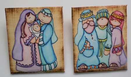 TEABAG TEA BAG WRAPPER, CHRISTMAS NATIVITY CHILDREN #10 by Sharon Wilson