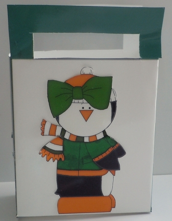 Six Lil Penguins Clip Art Graphics - Irish Colors by Sharon Wilson