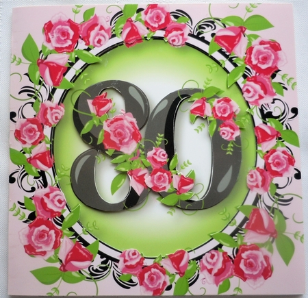 80 With Pretty Pink Roses by Sharon Wilson