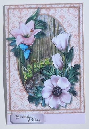 a5 Winter Bouquet Pink  by Sharon Wilson