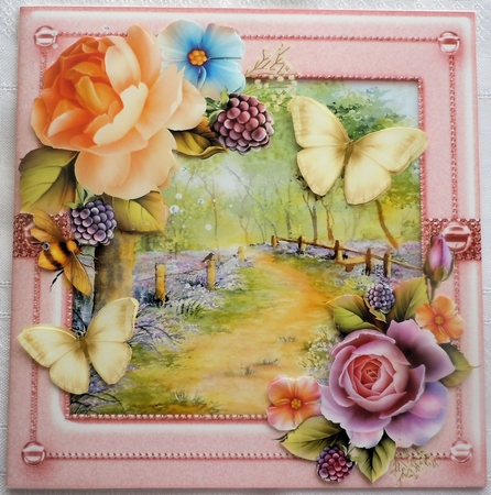 Beautiful Golden  Butterflys and Forest Walk  by Sharon Wilson