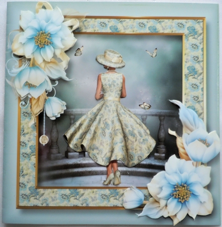 Butterfly Blue 8x8 by Sharon Wilson