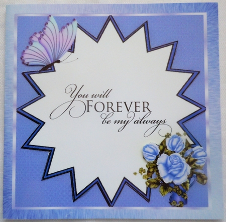 pretty blue roses 8x8 insert by Sharon Wilson