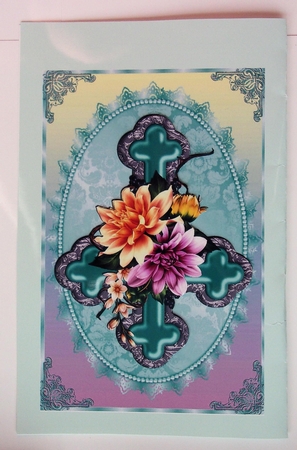 Floral Cross 2 by Sharon Wilson