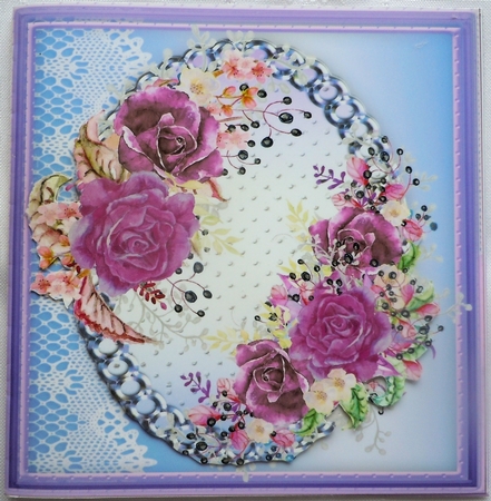 Beautiful Plum Roses on a Gold Mat  by Sharon Wilson