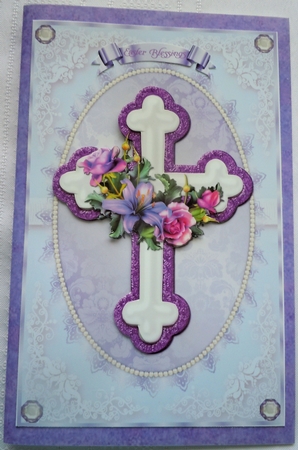 Cross and Floral 2 by Sharon Wilson