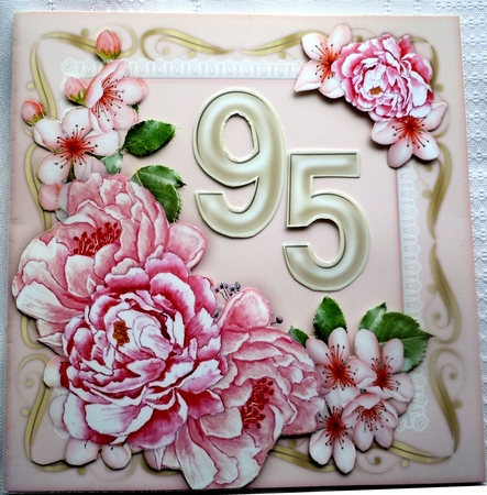 Happy 95th Birthday Pink by Sharon Wilson