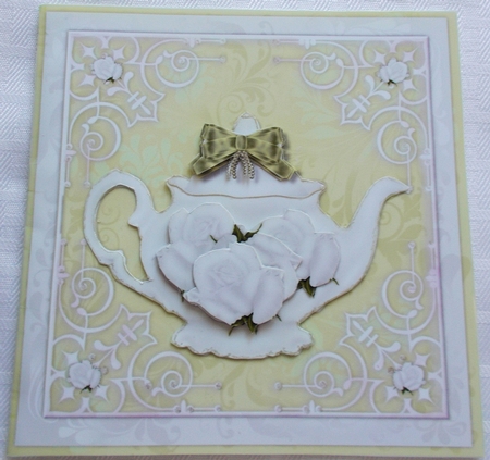 White Roses Tea Time by Sharon Wilson