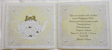 White Roses Tea Time Insert by Sharon Wilson
