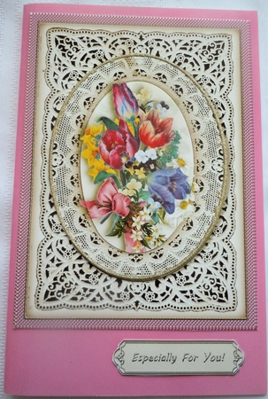 Vintage Floral 6x8 Card Front  2 by Sharon Wilson