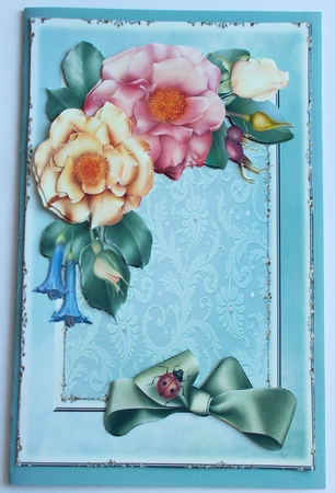 Roses A5 card by Sharon Wilson