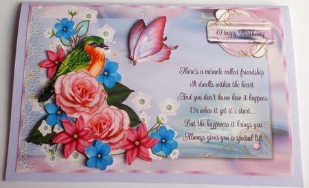 Floral on a Pink Background by Sharon Wilson
