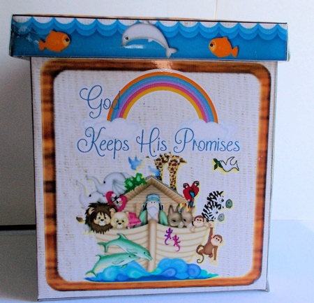 NOAH AND THE ARK KLEENEX TISSUE BOX COVER HOLDER by Sharon Wilson