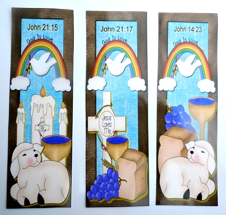 JESUS LOVES ME - BOOKMARKS BOOK MARK CHILDREN CHRISTIAN BIBLE by Sharon Wilson