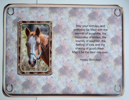 JJ LOVE MY HORSE A5 QUICK CARD 6 INSERT BLANK by Sharon Wilson