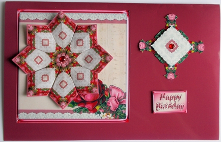 JJ ROSE 5X5 TEA BAG CARD by Sharon Wilson