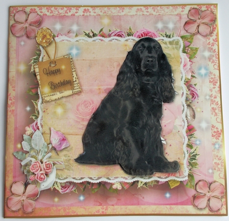 Happy Birthday Black cocker spaniel  by Sharon Wilson