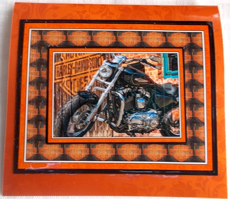 Harley Davidson Pyramid Birthday/Fathers Day Card by Sharon Wilson