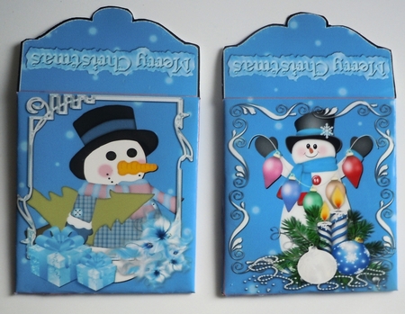 TEABAG WRAPPER - SNOWMEN TB 14 by Sharon Wilson