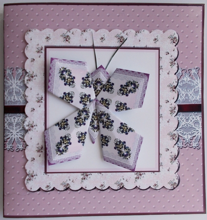 Pink floral tea bag sheet. by Sharon Wilson