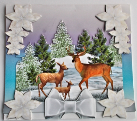 WINTER DEER SCENE 5  by Sharon Wilson