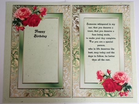 Rose and Carnation Vignette Decoupage by Sharon Wilson
