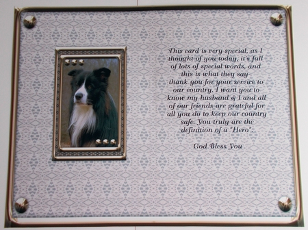JJ LOVE MY DOG BORDER COLLIE 5X7 INSERT BLANK by Sharon Wilson
