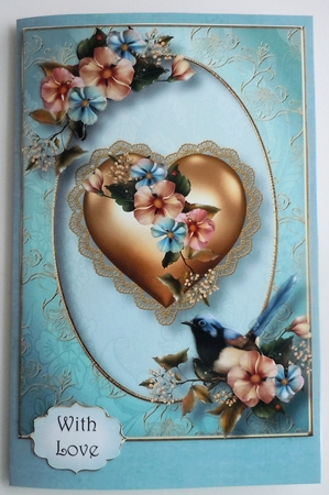 Gorgeous Golden Heart & Florals A5 by Sharon Wilson