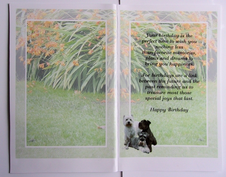 Westie & Schnauzers 3D decoupage scene Insert by Sharon Wilson