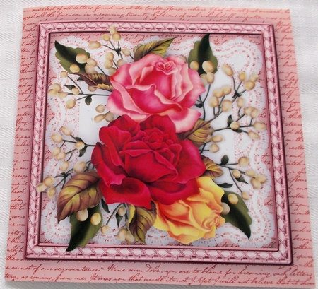 Mixed Roses and Vintage Lace  by Sharon Wilson