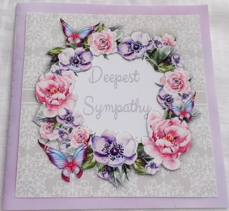 Beautiful Pink & Lilac Flowers Sympathy 8x8 by Sharon Wilson