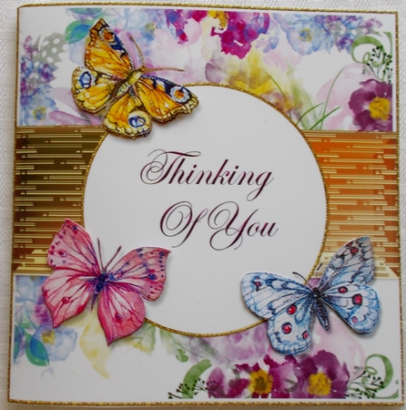 Floral and Butterflies Thinking of You CF. 2 by Sharon Wilson