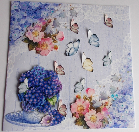 Vintage Shabby Grunge Flower Purple 161 by Sharon Wilson