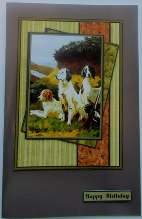 Spaniel hunting dogs sportsman hunter birthday card for men father grandfather brother by Sharon Wilson