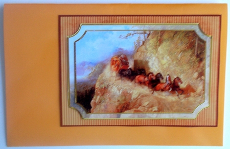Stagecoach 1 Western cowboy horses fathers day mens birthday cards for men quick card male birthday by Sharon Wilson