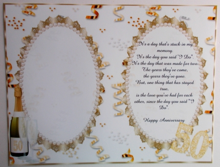 Gold Glitter & Swirls Insert, With Double Oval by Sharon Wilson