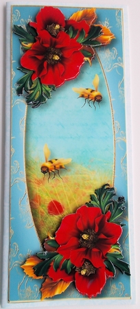 Poppies & Bees Lge DL by Sharon Wilson