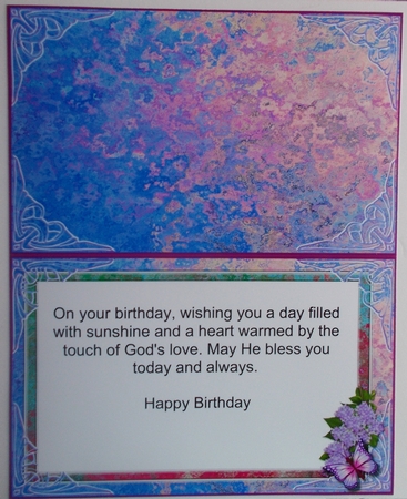 Lilac & Butterflies Insert by Sharon Wilson