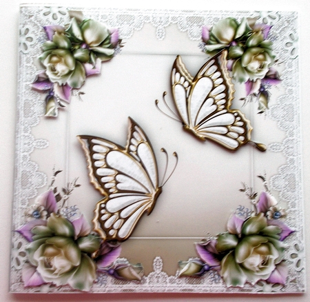 Beautiful Butterflys and Framtasy Roses  by Sharon Wilson
