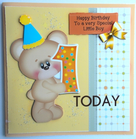 Birthday bear - age 1 by Sharon Wilson