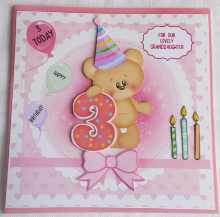 Birthday bear - age 3 by Sharon Wilson