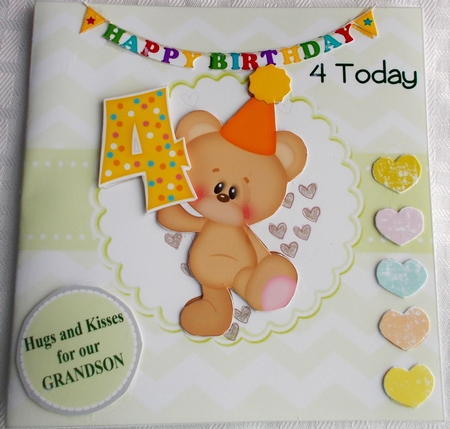 Birthday bear - age 4 by Sharon Wilson