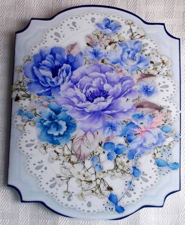 Print, Cut and Fold , Blue Roses by Sharon Wilson