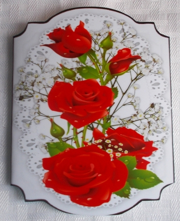 Print, Cut and Fold ,Red Roses by Sharon Wilson