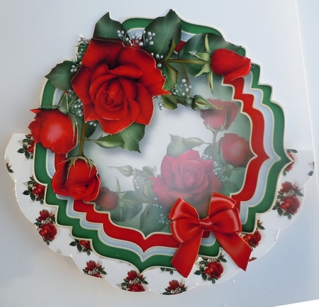 Pretty red roses (one) backing paper by Sharon Wilson