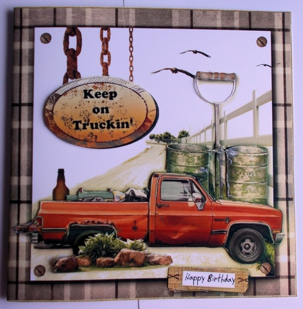 Keep on Truckin Card Topper 2 by Sharon Wilson