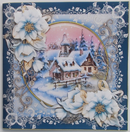 Christmas in the Country Village Card Topper  by Sharon Wilson