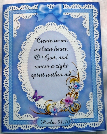 A5 Pearls, Lace and Ribbon Plain Card Base by Sharon Wilson